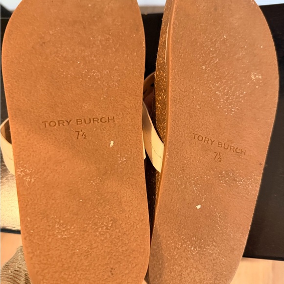 Tory Burch Mustard and Beige Sandals - Picture 7 of 8